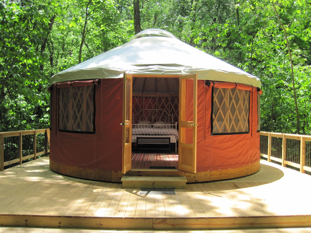 glamping in West Virginia at Three Otters eco-Retreat